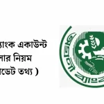 অগ্রণী ব্যাংক একাউন্ট খোলার নিয়ম