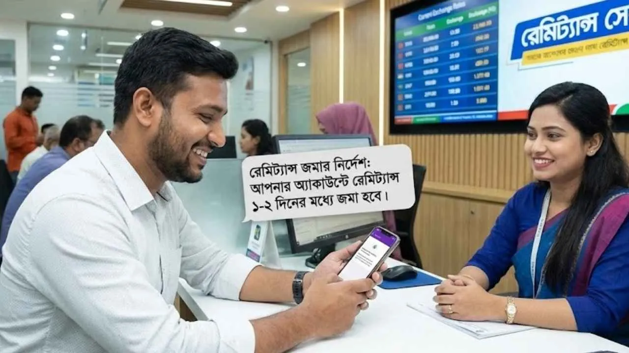 গ্রাহকের হিসাবে রেমিট্যান্স জমার নির্দেশ এক–দুই দিনের মধ্যে