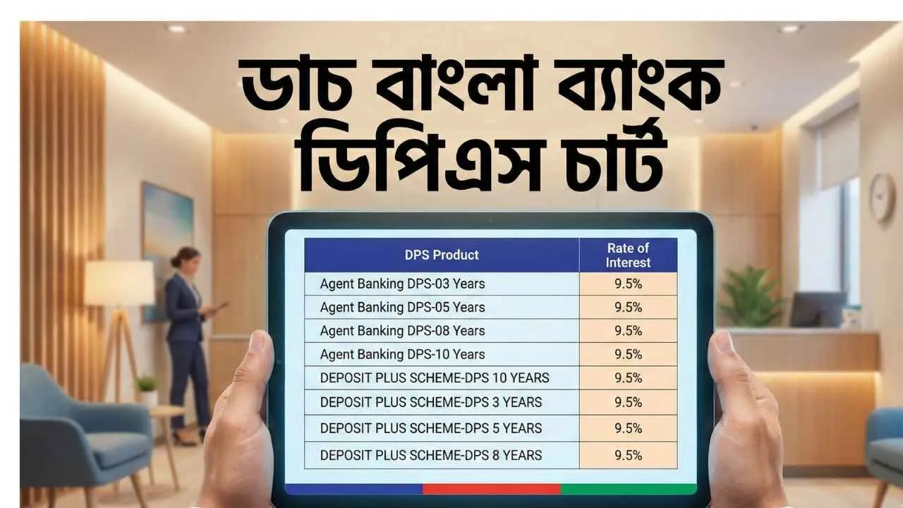 ডাচ বাংলা ব্যাংক ডিপিএস চার্ট ২০২৬: ৯.৫% মুনাফায় নতুন তালিকা ও বিস্তারিত নিয়মাবলী