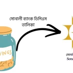 সোনালী ব্যাংক ডিপিএস তালিকা