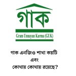 গাক এনজিও শাখা কয়টি