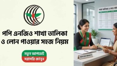 পপি এনজিও শাখা তালিকা ও লোন পাওয়ার সহজ নিয়ম