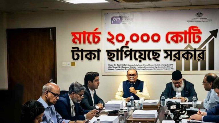 মার্চে ২০ হাজার কোটি টাকা ছাপিয়েছে সরকার