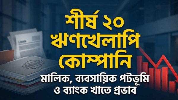 শীর্ষ ২০ ঋণখেলাপি কোম্পানি: মালিক, ব্যবসায়িক পটভূমি ও ব্যাংক খাতে প্রভাব